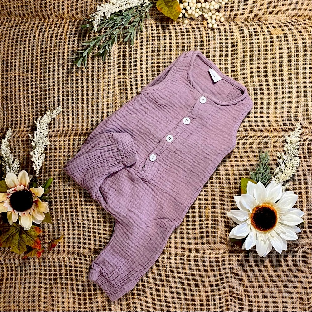 Boutique Crepe Blend Pantsuit Style Romper with Functional Buttons